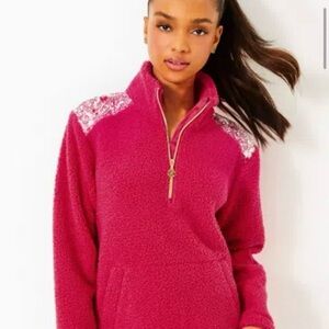 Lilly Pulitzer Wallen Sherpa half zip